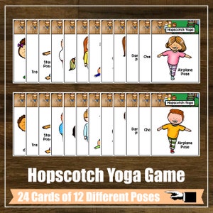 Gioco di yoga della campana, yoga, consapevolezza, lezioni di yoga per bambini, educazione fisica, istruzione parentale, piano di lezione, carte digitali, gioco,