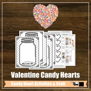 Valentine Candy Hearts Lesson Plan Kit, Group Game, Book, Mindfulness, Kids Yoga Class, Homeschool, Digital Cards, Love