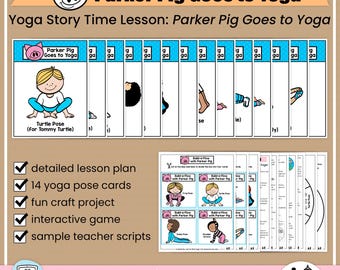 Parker Pig Goes to Yoga | Kids Yoga Story Time Lesson Plan | Farm Yoga Activity | Printable Preschool Yoga Lesson | Movement & Mindfulness