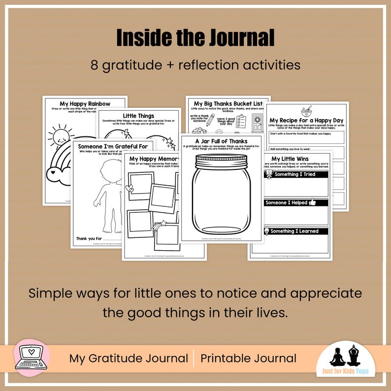 Gratitude Journal for Kids | 30 Printable Gratitude Activities ...