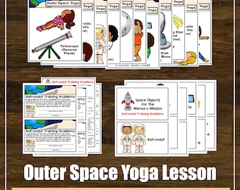 Outer Space Yoga Stundenplan Kit, Kinder Yoga Klasse (Digital)