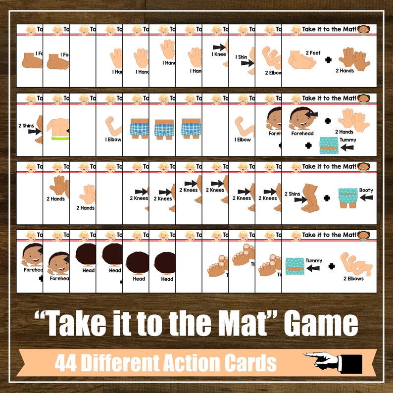 Set of 44 Fun Take it to the Mat Activity Cards image 1