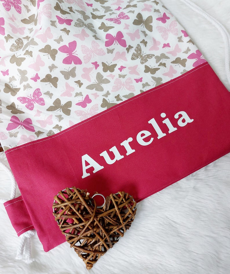 Children's gym bag personalized with name / backpack / dirt bag / fabric bag more bags in the shop image 9