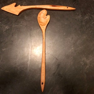Michigan Hand Carved Spoon and Spatula Set