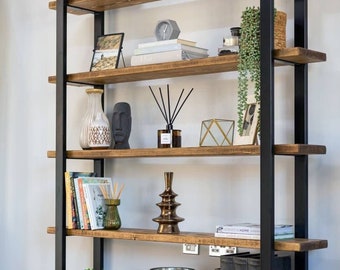 Shelving unit | Media unit | Console Table |Book case | Room divider | Bar | free standing | reclaimed scaffold boards| box section