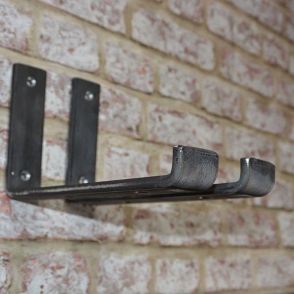 Handmade by us Scaffold Board Brackets | sizes from 105mm to 225mm | Heavy Duty Industrial shelving Brackets |flat bar steel |up wall design