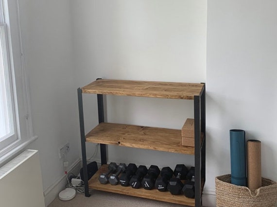 Raw wood shelving unit deals