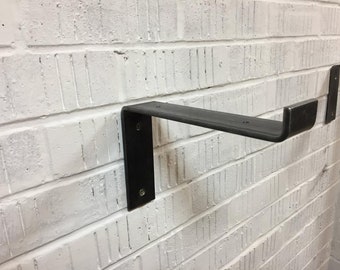 Handmade by us Scaffold Board Brackets | sizes from 105mm to 225mm | Heavy Duty Industrial shelving Brackets|flat bar steel|down wall design