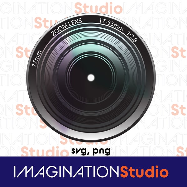 Original Digital File of Camera Lens, ready for use. .Png, .Svg