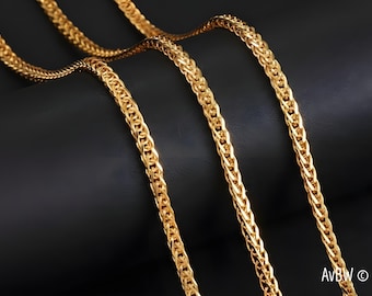Christian Vermeil Chain 20 inch Solid 925 Sterling Silver Gold-Plated – Strong Open-Link Chain 2 mm – Christian Jewelry – Gift for Men Women