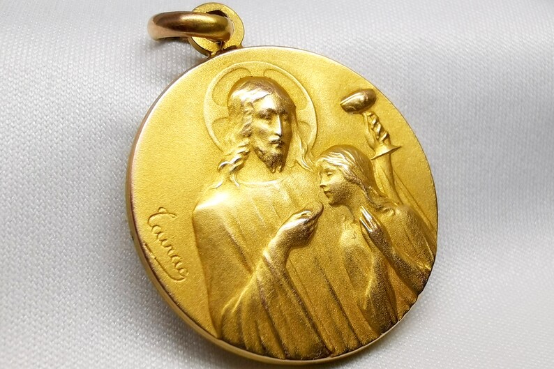 Médaille Jésus En Bronze – XVIIIe Siècle – 10 Cm De Diamètre – Ancienne