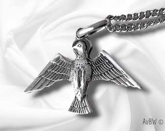 Pendentif l'esprit Saint, Spiritus sanctus, médaille en Argent massif Bijou Sacré, Symbole de Paix - Colombe - Amour Divin - Cadeau Chrétien