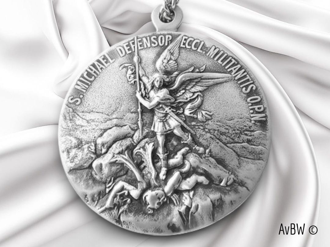 【SAINTMICHAEL】6PANEL LACERATING Chaplet of St. Michael - Polished Metal - Marge Steinhage