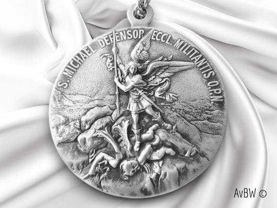服/ファッション Archangel Michael Sterling Silver Pendant STERLING SILVER ST MICHAEL THE ARCHANGEL PENDANT WITH