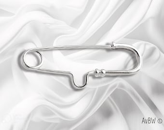 Sterling Silver Brooch for Religious Medal or Cross Pendant – Discreet Christian Jewelry Holder – Small Catholic Gift for Men and Women