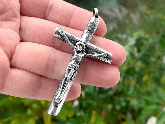 Extra large hotsell silver cross pendant