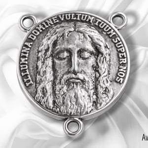 Rosario Corazón, imagen de Jesús de la Sábana Santa de Turín, Muy bello - Plata de ley 925, Símbolo de Fe Profunda - Regalo de Devoción Cristiana