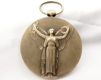 Commemorative Medal, of the First World War "The Great War" A MORLON / French Commemorative Medal of the First World War