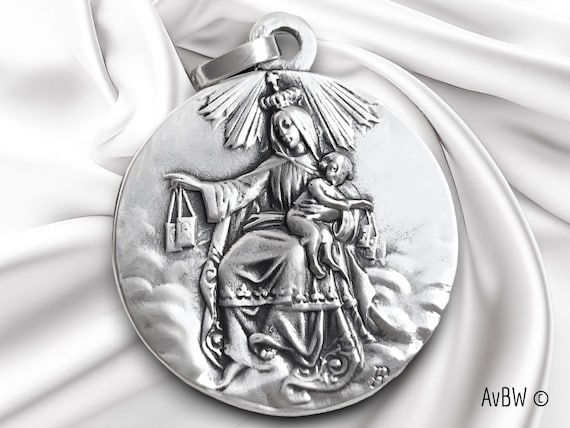 Pendentif Ancien En Argent 925 - Style Art Nouveau Religieux - Occasion