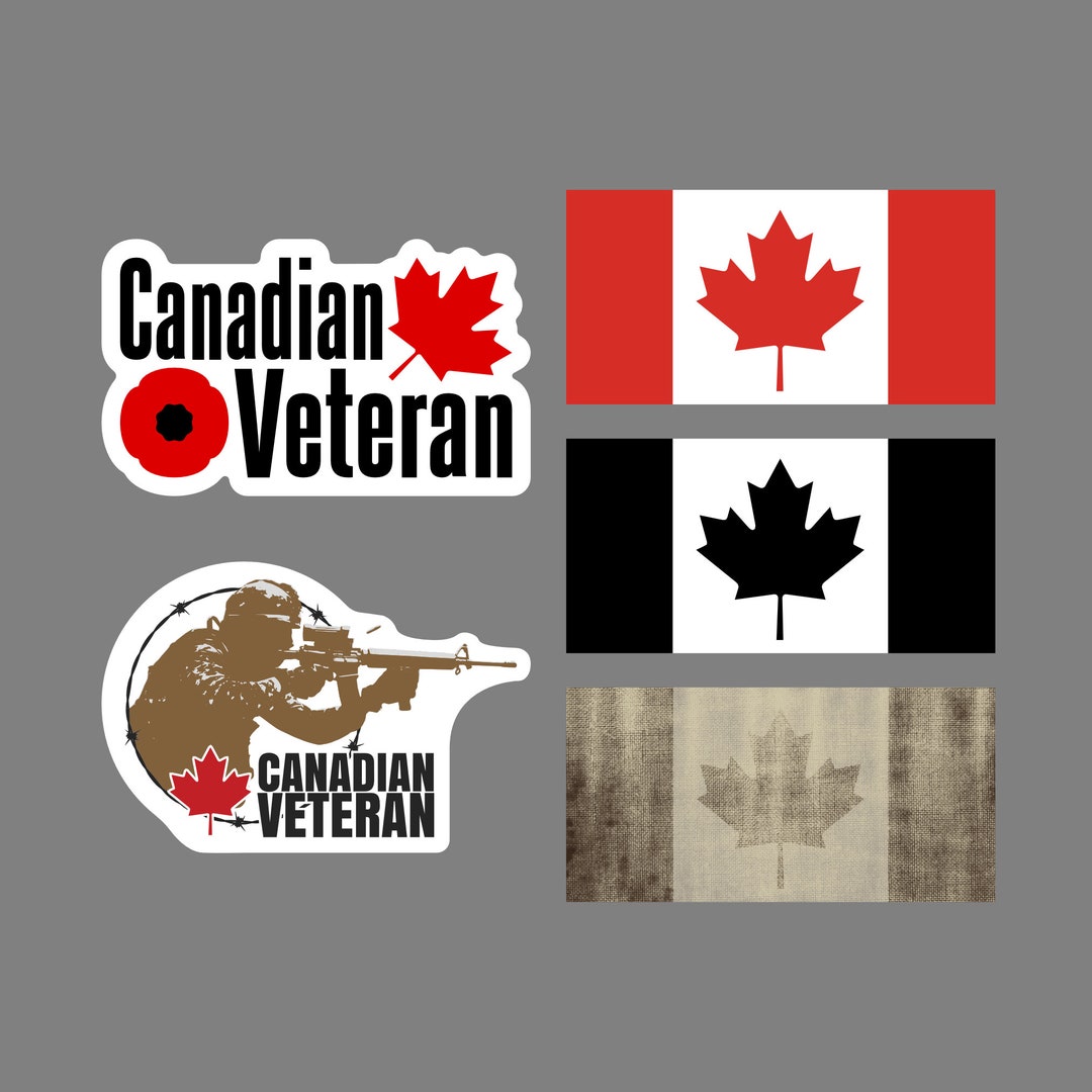 Canadian Veteran Pack 5x Stickers (6