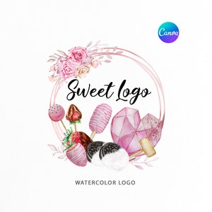 Heart Breakable Logo Strawberry Chocolate | Cakesicle logo | Sweet Treats Logo Design | Cake Pops Logo | custom Chef logo | Bakery Logo