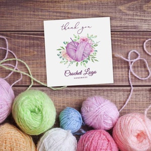 Crochet Logo | Watercolor Knitting Logo | Yarn Premade Logo | Etsy Shop ...