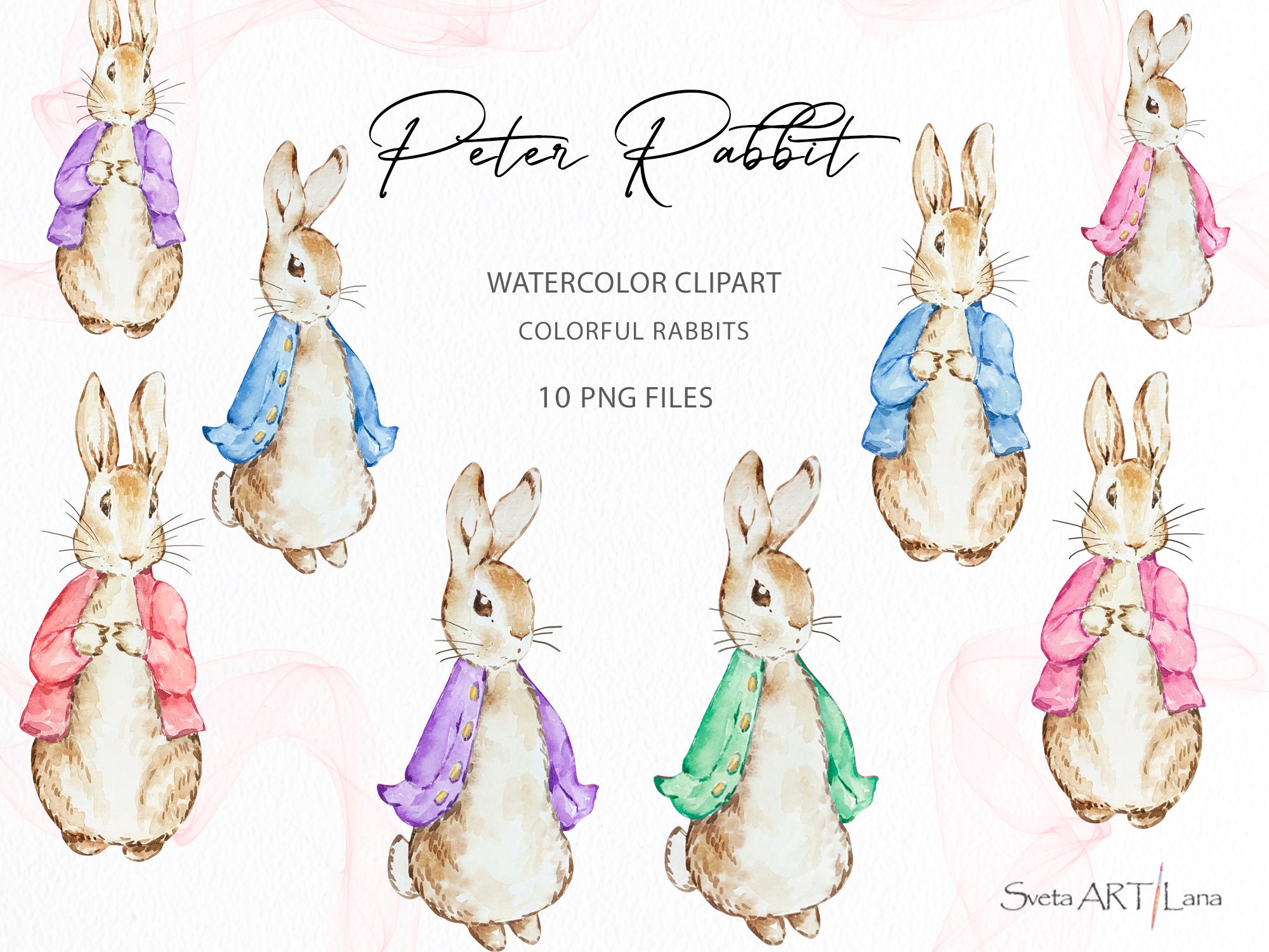 Peter Rabbit Watercolour Animation Watercolor Peter Rabbit Clipart PNG | Beatrix Potter Characters Art ...