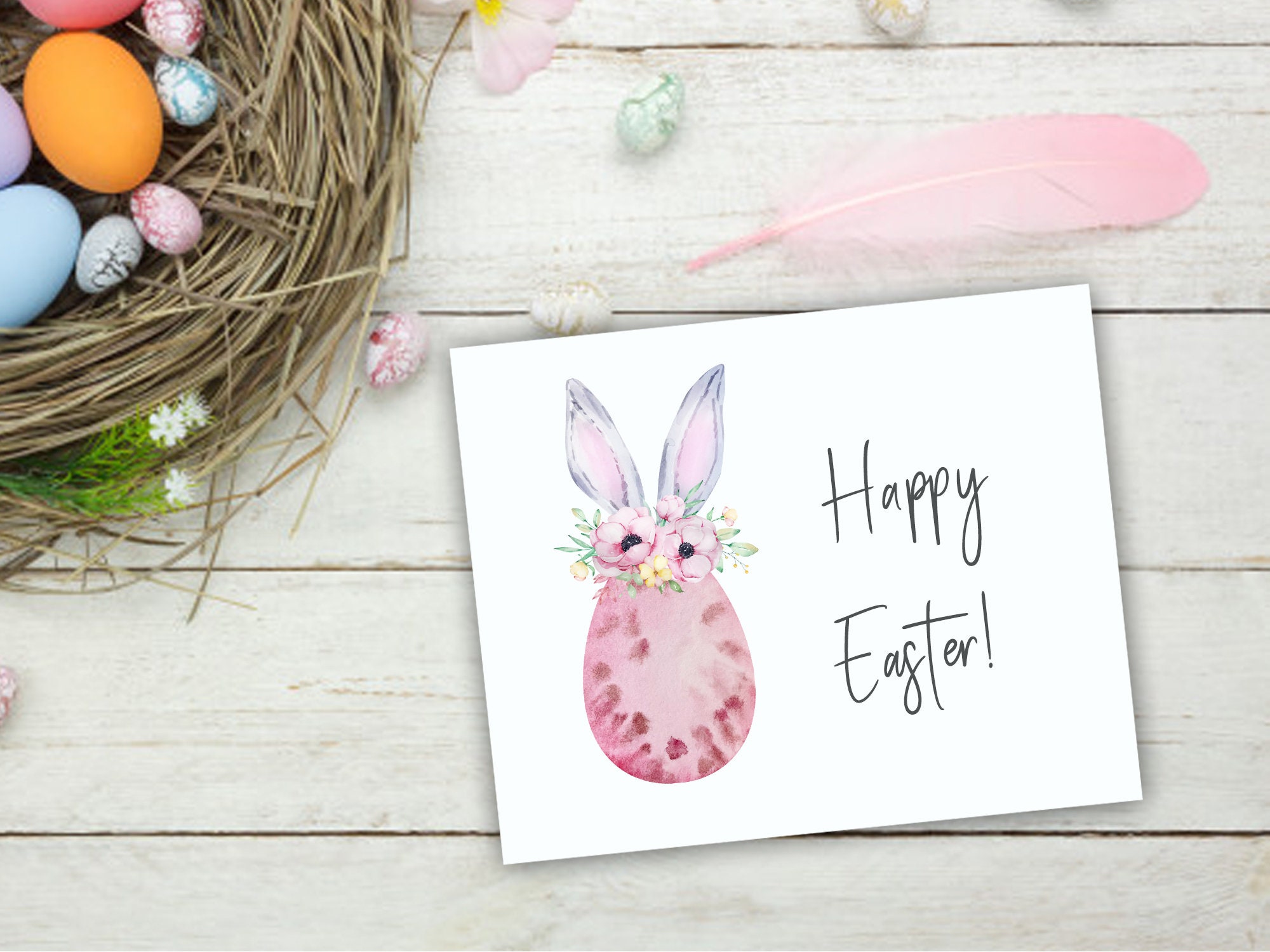 Watercolor Easter Eggs Clipart | Cute Bunny Ears | Spring Clipart ...