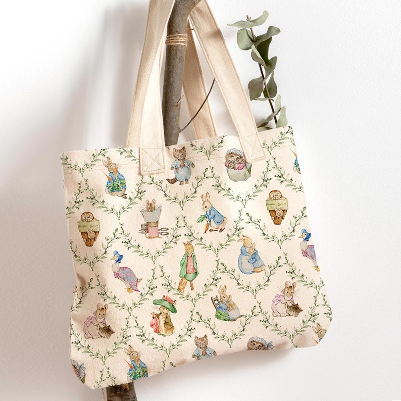Peter Rabbit Patterned Bag Peter Rabbit Digital Paper | Watercolor Peter Rabbit and Friends ...