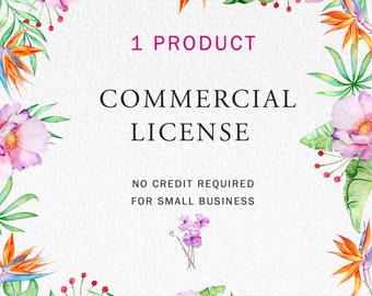 Commercial License for one clipart, small business