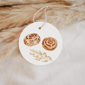 Watercolor pastries with wheat stalks PNG