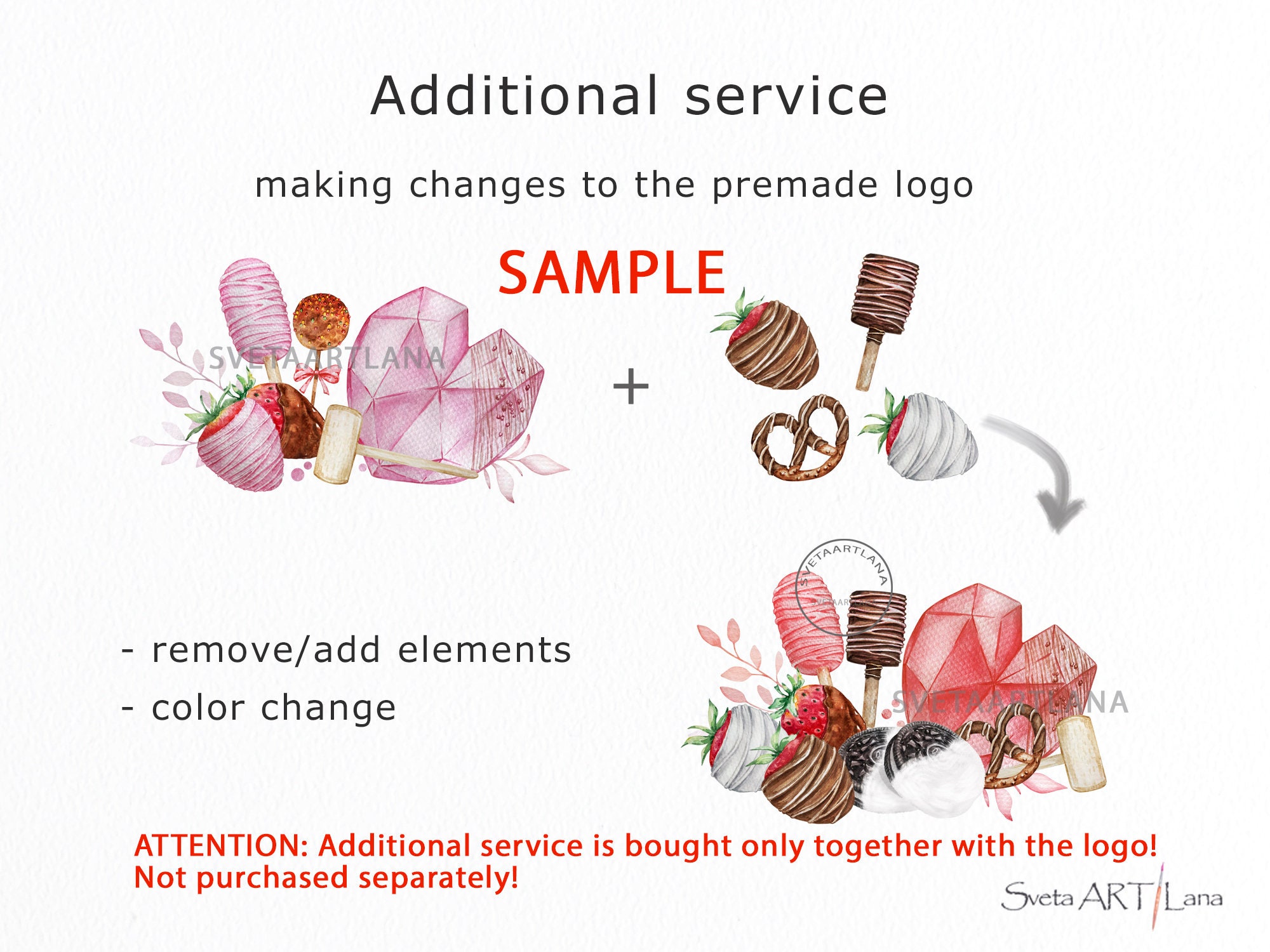 Additional Service to the Logo, Making Changes to the Premade Logo - Etsy