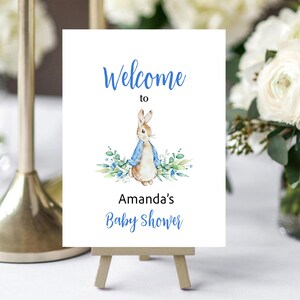 Clipart Peter Rabbit | Aquarel bloemen konijn png | Beatrix Potter-kunstafbeeldingen | Schattige konijntjeslijst | Bloemenlijst babykamer | WPRC78 afbeelding 7