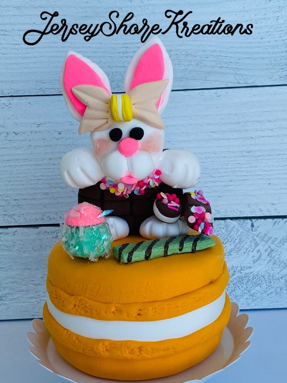 Fake Bake, Fake Easter Decor, Photo Prop, Fake Food, Fake Sweets, Fake Bunny Decor, Table Top Decor, Fake Macaroon Decor, Fake Bunny