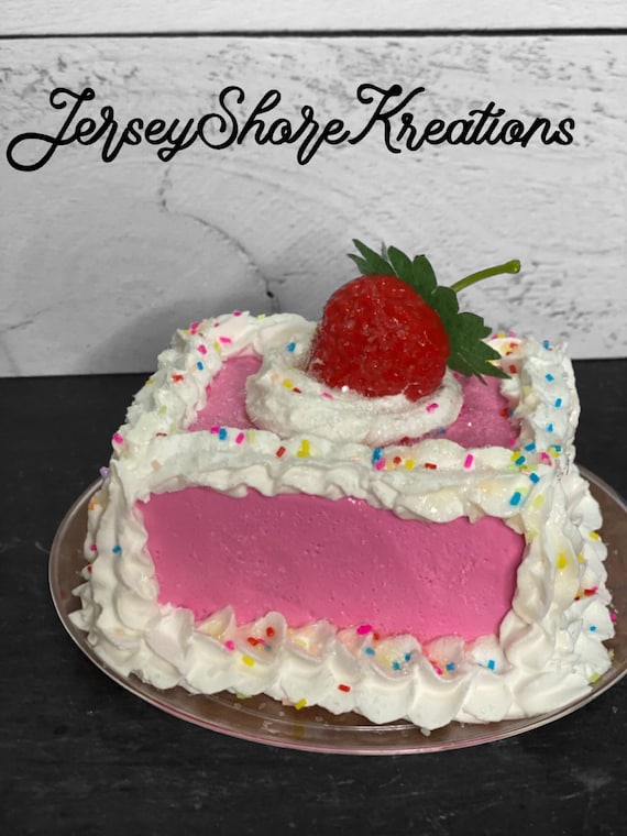 Coffee Bar Decor, Fake Bake, Faux cake, Pink Icing Fake Bake, Photo Prop, Tiered Tray Prop