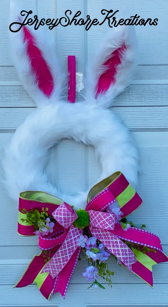 Bunny Doorhanger, Easter Doorhanger, Spring Doorhanger, Easter Wreath, Spring Wreath, Easter Floral