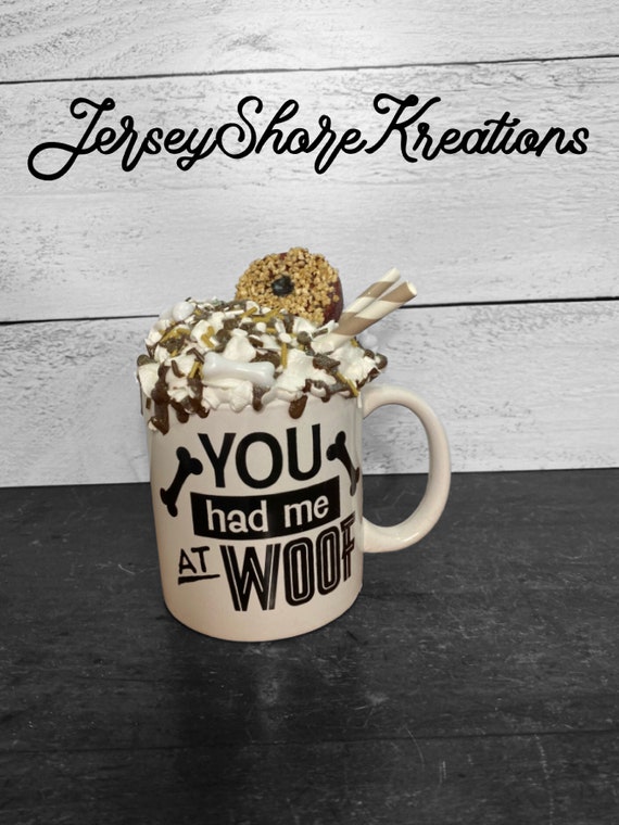 Christmas Decor, Coffee Bar Decor, fake hot chocolate, fake latte, photo prop, fake sweets, dog lover decor, Dog decor, tiered tray decor