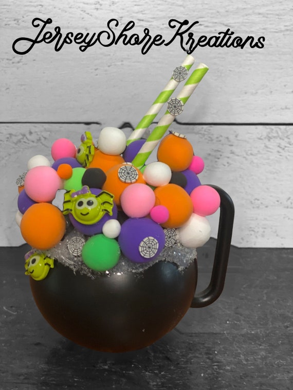 Halloween Decor, Witch Cauldron mug, Tiered Tray Decor, Fake Bake mug, Cauldron Mug, photo prop, coffee bar decor
