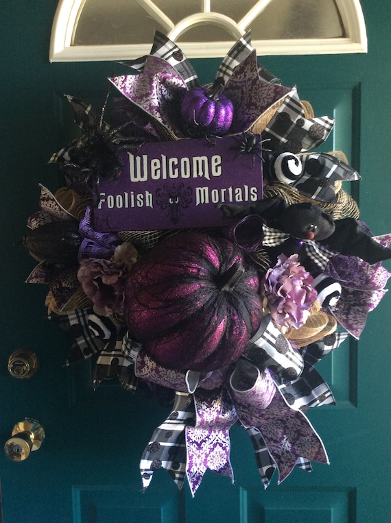 Halloween Wreath, Halloween Decor, Halloween Door Hanging, Halloween Wall Hanging, Spooky Halloween Decor, Spooky Halloween Wreath