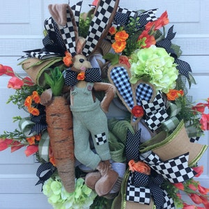 Easter Wreath, Spring Wreath, Spring Decor, Peter Rabbit Wreath, Peter Rabbit Deco, Front Door Spring Wreath, Easter Wall Decor