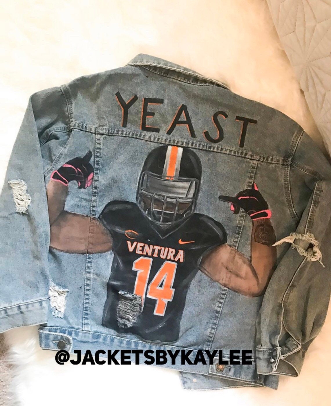 jean jacket football