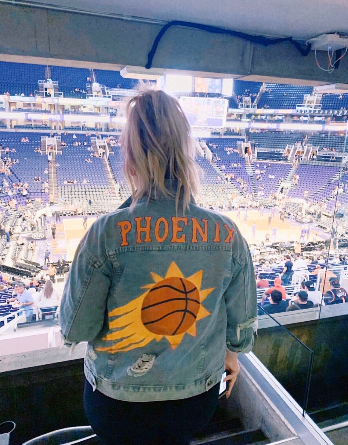 phoenix suns jean jacket
