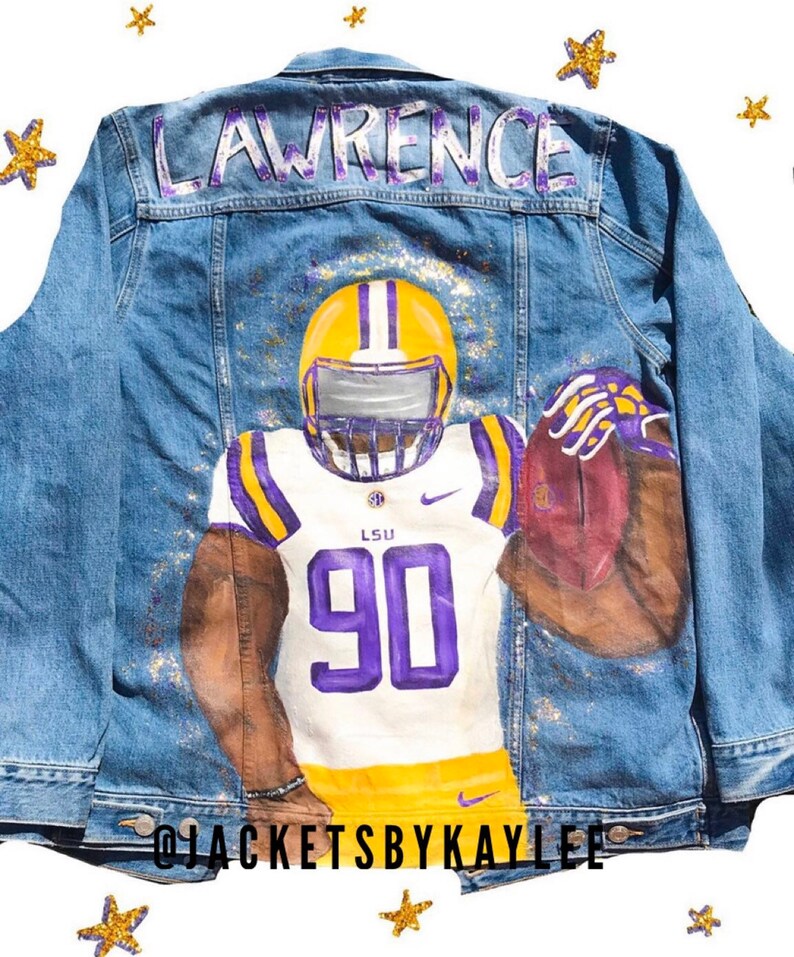 Custom Painted Football Player Jacket Etsy