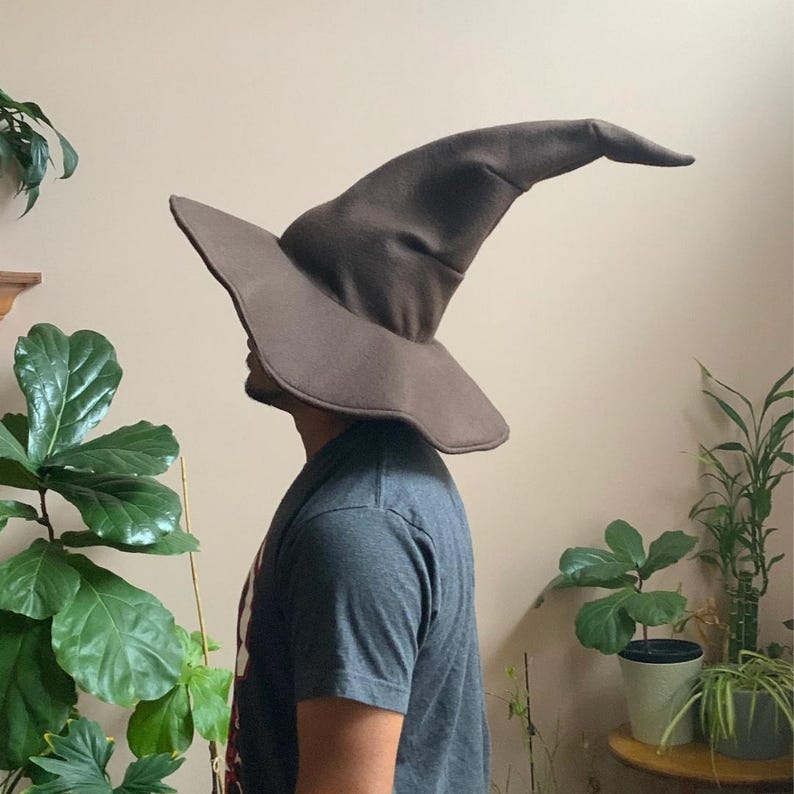 White Felt Witch or Wizard Pointy Hat: Mage, Sorcerer, Custom Variety of Colors & sizes image 6