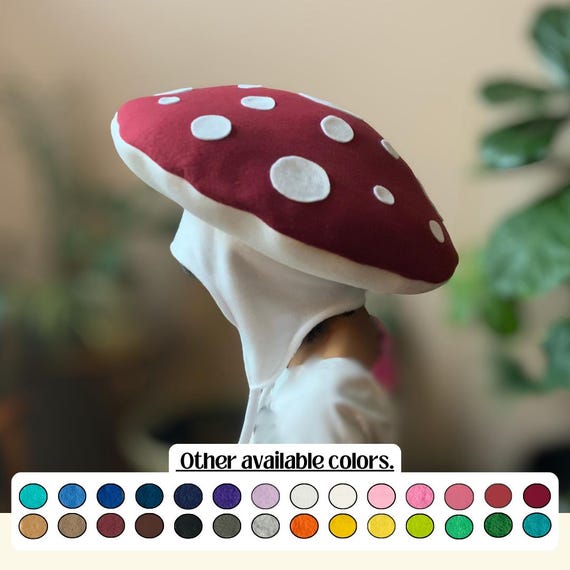 Handmade Mushroom Puffy Hat Cosplay – Fantasy Cottagecore  display picture 2
