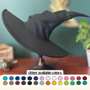 黒魔女または魔法使いの帽子：コスプレ用のカスタムフリースコスチューム、豊富なカラーとサイズ