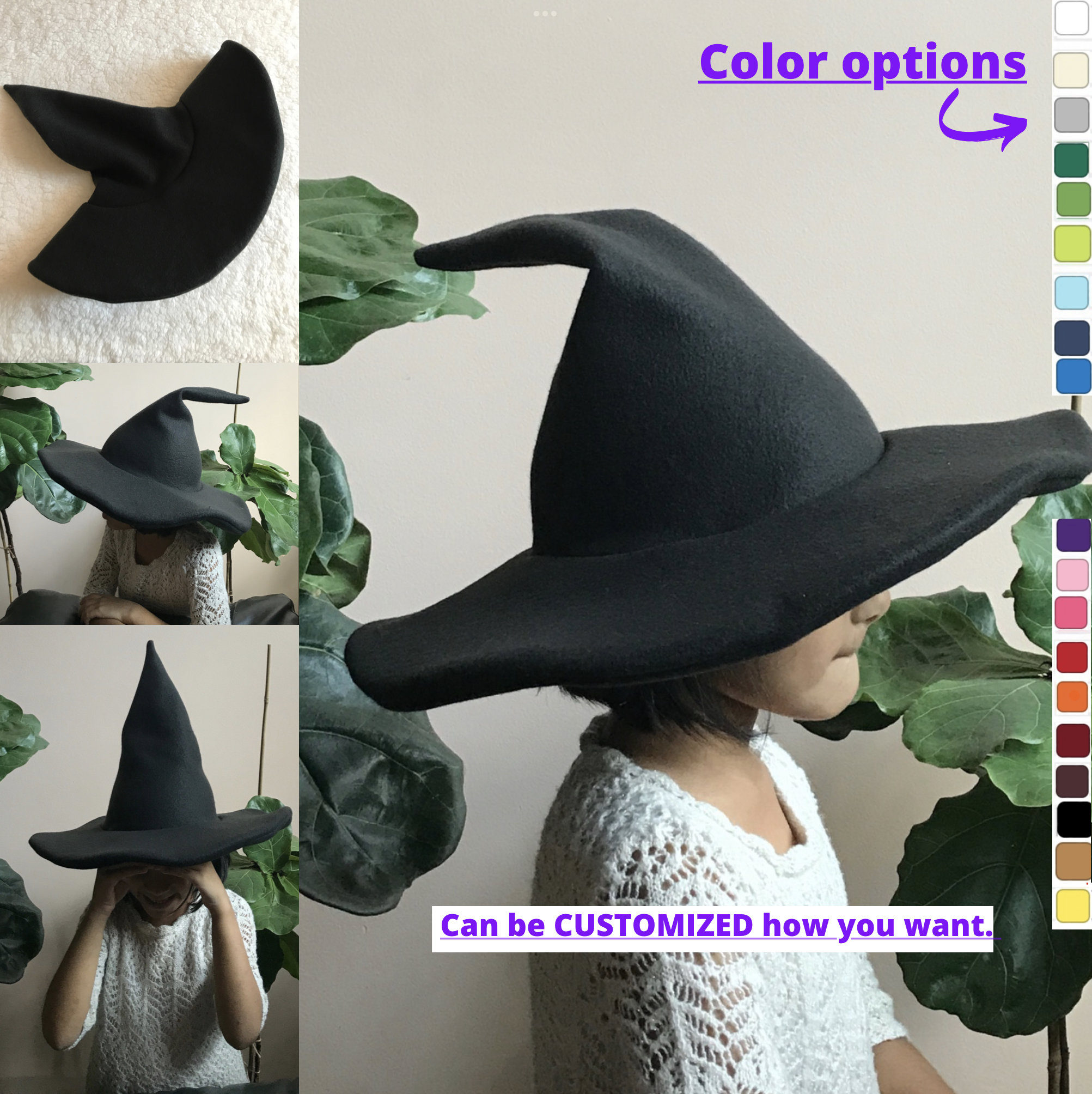 Lot of 12 Harry Potter Hogwarts School Student Wizard Hats