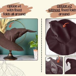 Brown Witch or Wizard Hat: Custom Fleece Costume for Cosplay, Varity of colors, sizes image 4