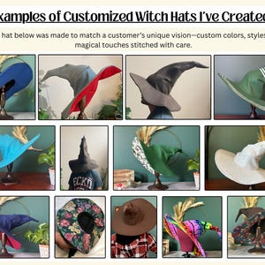 Brown Witch or Wizard Hat: Custom Fleece Costume for Cosplay, Varity of colors, sizes image 5