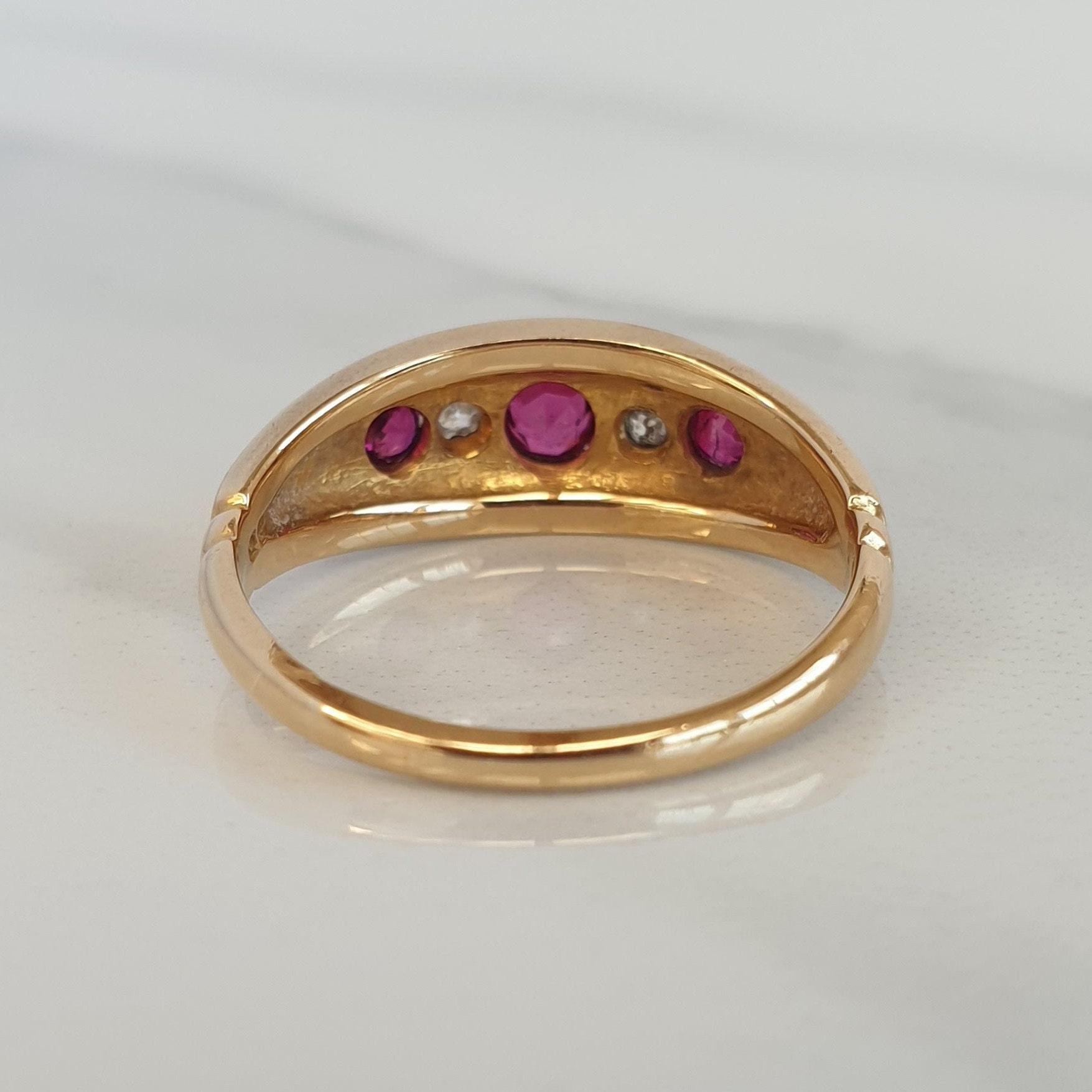 Art Deco Antique Ruby and Diamond Gold Ring Rubies 0.25ct - Etsy Australia